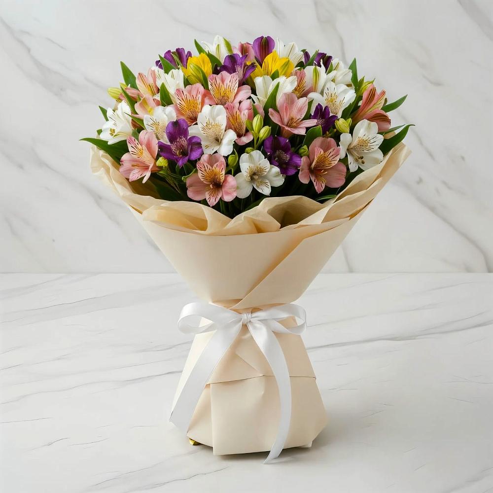 Букет цветов из: Альстромерии в Шиморское