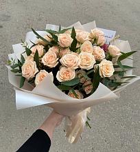 Букет Кремовые розы Латте в Шиморское