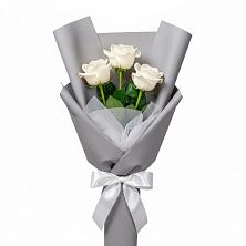 Букет 3 белые розы в Шиморское
