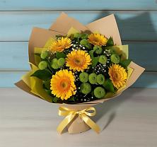 Букет цветов из:  Герберы и Хризантемы в Шиморское