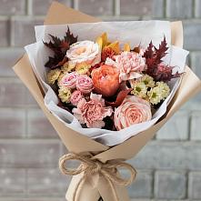 Букет цветов из:  Гвоздики, Хризантемы и Розы в Шиморское