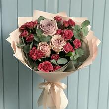 Букет цветов из:  Гвоздики и Розы в Шиморское