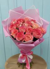 Букет 15 Розовых роз Равель в Шиморское