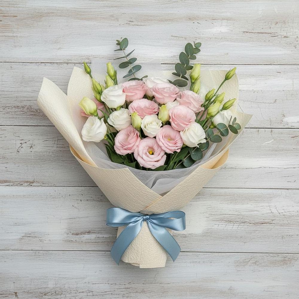 Букет цветов из: Лизиантусы в Шиморское